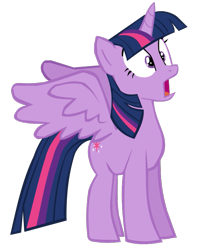 Size: 643x800 | Tagged: safe, artist:benpictures1, imported from ponybooru, twilight sparkle, alicorn, pony, power ponies (episode), cute, female, inkscape, mare, open mouth, scared, simple background, transparent background, twiabetes, twilight sparkle (alicorn), vector