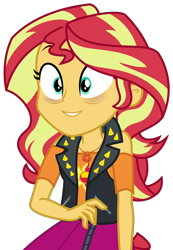 Size: 1700x2453 | Tagged: safe, artist:sketchmcreations, imported from derpibooru, sunset shimmer, equestria girls, equestria girls series, holidays unwrapped, spoiler:eqg series (season 2), bags under eyes, blizzard or bust, equestria girls 10th anniversary, female, simple background, smiling, tired, transparent background, vector