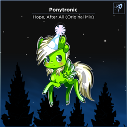 Size: 1400x1400 | Tagged: safe, artist:tidalwav-3, imported from derpibooru, oc, oc only, oc:ponytronic, pegasus, pony, blushing, hat, party hat, solo, stars