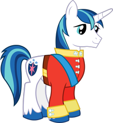 Size: 2071x2262 | Tagged: safe, imported from derpibooru, part of a set, shining armor, pony, unicorn, .svg available, clothes, g4, male, official, simple background, solo, stallion, stock vector, svg, transparent background, uniform, vector