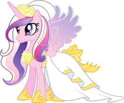 Size: 2331x1942 | Tagged: safe, imported from derpibooru, part of a set, princess cadance, alicorn, pony, a canterlot wedding, .svg available, clothes, dress, female, g4, mare, official, simple background, solo, stock vector, svg, transparent background, vector, wedding dress