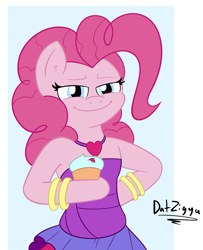 Size: 2103x2584 | Tagged: safe, artist:datzigga, imported from derpibooru, pinkie pie, pony, semi-anthro, bipedal, solo