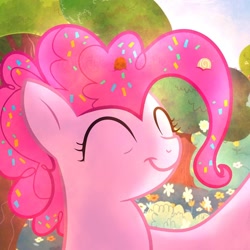 Size: 1080x1080 | Tagged: artist needed, safe, imported from derpibooru, pinkie pie, earth pony, pony, the last problem, female, older, older pinkie pie, solo, tree