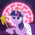 Size: 282x282 | Tagged: safe, artist:canon-lb, banned from derpibooru, deleted from derpibooru, edit, imported from twibooru, twilight sparkle, alicorn, pony, princess twilight sparkle (episode), season 4, animated, big crown thingy, black sun, clothes, element of magic, female, gif, image, jewelry, mare, national socialism, regalia, robe, scepter, solo, sonnenrad, twilight scepter, twilight sparkle (alicorn)