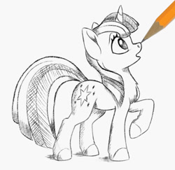 Size: 700x680 | Tagged: safe, artist:sirzi, imported from derpibooru, twilight sparkle, pony, unicorn, boop, cute, pencil, simple background, solo, twiabetes, unicorn twilight, white background