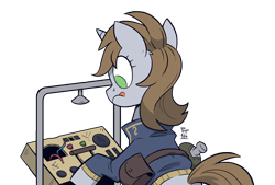 Size: 2134x1446 | Tagged: safe, artist:php104, imported from derpibooru, oc, oc only, oc:littlepip, pony, unicorn, fallout equestria, clothes, jumpsuit, simple background, solo, transparent background, vault suit