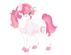 Size: 3500x2700 | Tagged: safe, artist:gigason, imported from derpibooru, oc, oc:bleeding heart, pony, unicorn, cloven hooves, curved horn, female, horn, mare, simple background, solo, transparent background