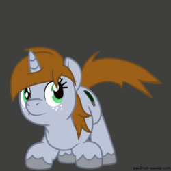 Size: 800x800 | Tagged: safe, artist:age3rcm, imported from twibooru, oc, oc:littlepip, unicorn, fallout equestria, animated, gif, gray background, image, simple background