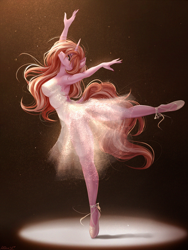 Size: 1500x2000 | Tagged: safe, artist:alicesmitt31, imported from derpibooru, oc, oc only, anthro, unicorn, ballerina, solo