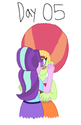 Size: 3000x4639 | Tagged: safe, artist:ktd1993, imported from derpibooru, starlight glimmer, tree hugger, equestria girls, amity blight, female, kissing, lesbian, luz noceda, shipping, simple background, starhugger, the owl house, transparent background