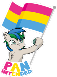 Size: 1920x2570 | Tagged: safe, artist:alexdti, imported from derpibooru, oc, oc:star logic, pony, unicorn, bipedal, chest fluff, pansexual pride flag, pride, pride flag, simple background, smiling, solo, transparent background