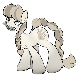 Size: 782x764 | Tagged: safe, artist:muffinz, oc, oc only, oc:bunnys burrow, fish, pony, female, mare, mouth hold, simple background, solo, white background, yakutian horse