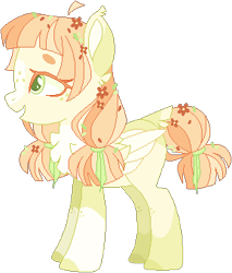 Size: 289x339 | Tagged: safe, artist:moonie-dreams, artist:selenaede, imported from derpibooru, oc, oc only, pegasus, pony, base used, colored pupils, female, flower, flower in hair, flower in tail, freckles, mare, offspring, open mouth, open smile, parent:big macintosh, parent:fluttershy, parents:fluttermac, pegasus oc, simple background, smiling, solo, tail, tail feathers, transparent background, wings