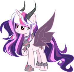 Size: 10157x9852 | Tagged: safe, artist:shootingstarsentry, imported from derpibooru, oc, oc:umbrielle, alicorn, pony, absurd resolution, bat wings, female, horns, mare, simple background, solo, transparent background, wings