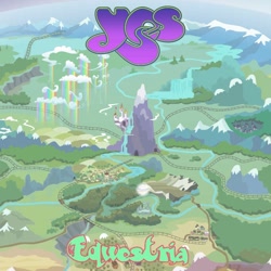 Size: 808x808 | Tagged: artist needed, source needed, useless source url, safe, imported from derpibooru, album parody, map of equestria, no pony, roger dean, yes (band)