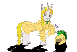 Size: 4000x2720 | Tagged: safe, artist:scoundrel scaramouche, imported from derpibooru, oc, oc:noblesse oblige, pony, armor, helmet, my little pony, solo