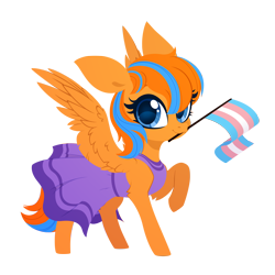 Size: 3000x3000 | Tagged: safe, artist:belka-sempai, imported from derpibooru, oc, oc only, pegasus, pony, commission, pride, pride flag, simple background, solo, transgender pride flag, transparent background, ych result