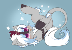 Size: 2048x1436 | Tagged: safe, artist:dorkmark, imported from derpibooru, oc, oc only, kirin, pony, :p, commission, cute, silly, solo, stars, tongue out, ych result, your character here