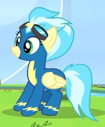 Size: 356x433 | Tagged: safe, imported from derpibooru, screencap, misty fly, pegasus, pony, parental glideance, cute, photo, solo