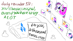 Size: 488x277 | Tagged: safe, artist:makise_homura, derpibooru exclusive, imported from derpibooru, rarity, twilight sparkle, alicorn, pony, unicorn, fanfic:the enchanted library, 1000 hours in ms paint, cape, clothes, daily reminder, for you a thousand times over, motivational, note, picture, simple background, white background