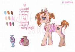 Size: 2388x1668 | Tagged: safe, artist:soudooku, imported from derpibooru, oc, earth pony, pony, adoptable, reference sheet, solo