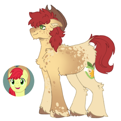 Size: 1000x1000 | Tagged: safe, artist:kazmuun, imported from derpibooru, bright mac, pony, alternate design, simple background, transparent background