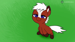 Size: 1280x720 | Tagged: safe, artist:doublewbrothers, imported from derpibooru, screencap, earth pony, pony, coat markings, cute, epona, epony, grass, lidded eyes, ponified, socks (coat markings), solo, the legend of zelda