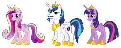 Size: 4579x1817 | Tagged: safe, alternate version, anonymous artist, imported from derpibooru, princess cadance, shining armor, twilight sparkle, alicorn, pony, alicornified, beard, brother, brother and sister, caption, closed mouth, concave belly, crown, cutie mark, description is relevant, eyebrows, eyelashes, facial hair, family, female, folded wings, goatee, happy, high res, hoof shoes, horn, image macro, jewelry, looking, looking at you, male, mare, moustache, nostrils, older, older shining armor, older twilight, peytral, physique difference, prince shining armor, princess shoes, race swap, regalia, royalty, shiningcorn, siblings, simple background, sister, sisters, slim, stallion, standing, story included, text, thin, transparent background, twilight sparkle (alicorn), wall of tags, wings