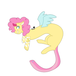 Size: 2048x2048 | Tagged: safe, artist:kitkatwritestrash, imported from derpibooru, oc, oc:cheesywonder, interspecies offspring, offspring, parent:discord, parent:pinkie pie, parents:discopie, simple background, transparent background