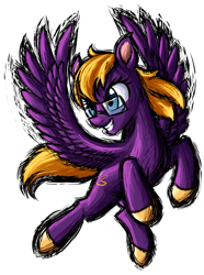 Size: 1383x1861 | Tagged: safe, artist:redahfuhrerking, imported from derpibooru, oc, oc only, oc:purple creativity, pegasus, pony, them's fightin' herds, community related, glasses, simple background, solo, transparent background