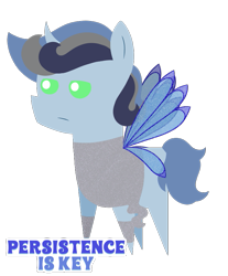 Size: 663x800 | Tagged: safe, artist:kosmiktym, imported from derpibooru, oc, oc:bounded-time, fairy, pony, fairy wings, persistenceiskey, pointy ponies, wings