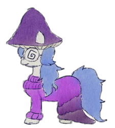 Size: 431x479 | Tagged: safe, artist:buttercupsaiyan, imported from twibooru, oc, oc:jellycap, pony, female, glasses, image, mare, mushroom, png