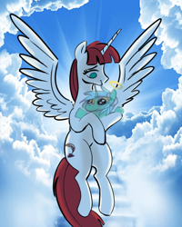 Size: 628x784 | Tagged: safe, imported from derpibooru, lyra heartstrings, oc, oc:fausticorn, alicorn, pony, unicorn, hug, numget