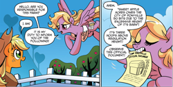 Size: 1548x789 | Tagged: safe, idw, imported from derpibooru, applejack, earth pony, pegasus, pony, spoiler:comic, spoiler:comicff15, bureaucracy, comic, unnamed character, unnamed pony