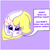 Size: 500x500 | Tagged: safe, artist:aryannerapesmewithherfutacockeverynight, oc, oc:aria property, oc:aryanne, pony, angry, aria property cinematic universe, blue eyes, caption, nazi, nazipone, pouting, purple background, reverse psychology, simple background, speech bubble