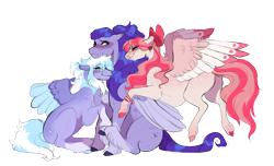 Size: 7424x4523 | Tagged: safe, artist:glorymoon, imported from derpibooru, angel wings, cloudchaser, hyacinth dawn, pegasus, pony, simple background, transparent background, trio