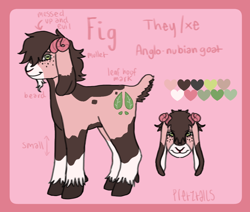 Size: 958x812 | Tagged: safe, artist:pretztail, imported from derpibooru, oc, oc:fig the goat, goat, reference sheet