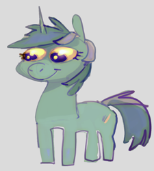 Size: 806x895 | Tagged: safe, artist:alumx, imported from derpibooru, lyra heartstrings, pony, unicorn, female, gray background, mare, numget, simple background, smiling, solo