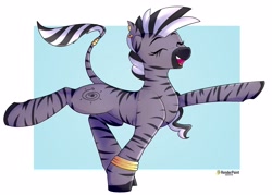Size: 3480x2488 | Tagged: safe, artist:renderpoint, imported from derpibooru, oc, oc only, zebra, solo, zebra oc