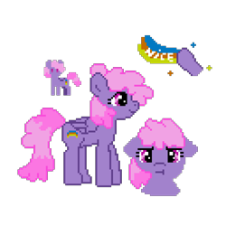 Size: 768x768 | Tagged: safe, artist:castafae, imported from derpibooru, rainbowshine, pegasus, pony, female, pixel art, simple background, solo, transparent background