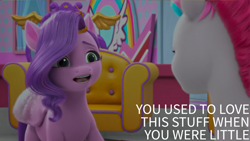 Size: 2000x1125 | Tagged: safe, edit, edited screencap, editor:quoterific, imported from derpibooru, screencap, pipp petals, zipp storm, g5, my little pony: make your mark, my little pony: make your mark chapter 2, portrait of a princess