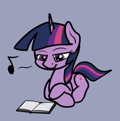 Size: 2036x2048 | Tagged: safe, artist:ewoudcponies, imported from derpibooru, twilight sparkle, pony, unicorn, book, female, reading, simple background, solo, unicorn twilight