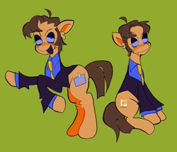 Size: 2048x1761 | Tagged: safe, artist:burgerputty, imported from derpibooru, earth pony, pony, better call saul, clothes, necktie, ponified, simple background, sitting, smiling, solo, suit