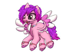 Size: 2600x2200 | Tagged: safe, artist:dumbwoofer, imported from derpibooru, pegasus, pony, bracelet, bridlewoodstock, ear fluff, female, flying, g5, hock fluff, jewelry, mare, microphone, necklace, ruby jubilee, simple background, singing, smiling, solo, transparent background, unshorn fetlocks