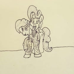 Size: 2197x2197 | Tagged: safe, artist:purppone, pinkie pie, pony, clothes, costume, pinktober, pinktober 2022, solo, zaphod beeblebrox