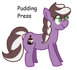 Size: 967x883 | Tagged: safe, artist:purppone, oc, oc:pudding press, earth pony, pony, /ss/, ms paint, solo