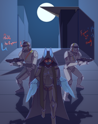 Size: 2520x3200 | Tagged: safe, artist:chapaevv, imported from derpibooru, rainbow dash, anthro, commission, crossover, night, star wars, stormtrooper