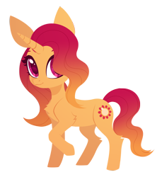Size: 3000x3269 | Tagged: safe, artist:belka-sempai, imported from derpibooru, oc, oc only, oc:sunstone, pony, unicorn, chest fluff, commission, female, horn, looking at you, mare, raised hoof, simple background, smiling, smiling at you, solo, transparent background, unicorn oc