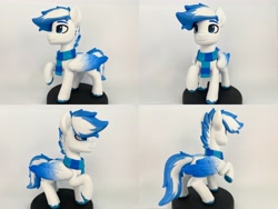 Size: 4096x3077 | Tagged: safe, artist:sparkle257, imported from derpibooru, oc, pegasus, pony, clothes, figurine, irl, photo, scarf, solo