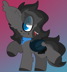 Size: 4200x4500 | Tagged: safe, artist:moonydusk, imported from derpibooru, oc, oc only, oc:moonlight dusk, bat pony, female, gradient background, mare